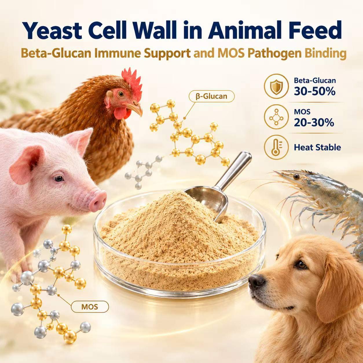 Yeast Cell Wall in Animal Feed: Beta-Glucan, MOS and Immune Health Explained